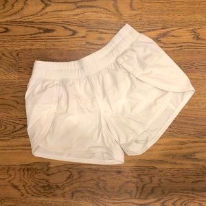 Lululemon White Running Shorts